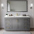 Wyndham Miranda 66 Inch Single Bathroom Vanity in Dark Gray, White Quartz Countertop, Undermount Square Sink (1-Hole), Brushed Gold Trim, 58 Inch Mirror - WCF292966SGGWQUNSM58