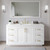 Wyndham Miranda 66 Inch Single Bathroom Vanity in White, White Quartz Countertop, Undermount Square Sink (3-Hole), Brushed Gold Trim, 58 Inch Mirror - WCF292966SWGWQUS3M58
