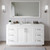 Wyndham Miranda 66 Inch Single Bathroom Vanity in White, Giotto Quartz Countertop, Undermount Square Sink (3-Hole), Brushed Nickel Trim, 58 Inch Mirror - WCF292966SWHGTUS3M58