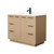 Wyndham Maroni 42 Inch Single Bathroom Vanity in Light Straw, White Quartz Countertop, Undermount Square Sink (1-Hole), Matte Black Trim - WCF282842SLBWQUNSMXX