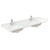 Wyndham Beckett 66 Inch Double Bathroom Vanity with Toe Kick in White, White Quartz Countertop, Undermount Square Sinks (1-Hole), Brushed Gold Trim - WCG262666DWGWQUNSMXX