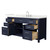Wyndham Beckett 66 Inch Single Bathroom Vanity in Dark Blue, Giotto Quartz Countertop, Undermount Square Sink (3-Hole), Brushed Nickel Trim - WCG242466SBNGTUS3MXX