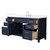 Wyndham Beckett 66 Inch Single Bathroom Vanity in Dark Blue, White Quartz Countertop, Undermount Square Sink (3-Hole), Brushed Nickel Trim - WCG242466SBNWQUS3MXX Wyndham Beckett 66 Inch Single Bathroom Vanity in Dark Blue, White Quartz Countertop, Undermount Square Sink (3-Hole), Brushed Nickel Trim - WCG242466SBNWQUS3MXX