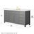 Wyndham Beckett 66 Inch Single Bathroom Vanity in Dark Gray, Giotto Quartz Countertop, Undermount Square Sink (3-Hole), Brushed Gold Trim - WCG242466SGGGTUS3MXX