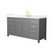 Wyndham Beckett 66 Inch Single Bathroom Vanity in Dark Gray, White Quartz Countertop, Undermount Square Sink (3-Hole), Brushed Gold Trim - WCG242466SGGWQUS3MXX Wyndham Beckett 66 Inch Single Bathroom Vanity in Dark Gray, White Quartz Countertop, Undermount Square Sink (3-Hole), Brushed Gold Trim - WCG242466SGGWQUS3MXX