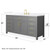 Wyndham Beckett 66 Inch Single Bathroom Vanity in Dark Gray, White Quartz Countertop, Undermount Square Sink (3-Hole), Brushed Gold Trim - WCG242466SGGWQUS3MXX Wyndham Beckett 66 Inch Single Bathroom Vanity in Dark Gray, White Quartz Countertop, Undermount Square Sink (3-Hole), Brushed Gold Trim - WCG242466SGGWQUS3MXX