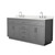 Wyndham Beckett 72 Inch Double Bathroom Vanity with Toe Kick in Dark Gray, Giotto Quartz Countertop, Undermount Square Sinks (3-Hole), Brushed Nickel Trim - WCG262672DKGGTUS3MXX