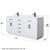 Wyndham Beckett 72 Inch Double Bathroom Vanity with Toe Kick in White, White Quartz Countertop, Undermount Square Sinks (1-Hole), Matte Black Trim - WCG262672DWBWQUNSMXX