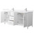 Wyndham Elan 72 Inch Double Bathroom Vanity in White, White Quartz Countertop, Undermount Square Sinks (1-Hole), Brushed Nickel Trim - WCH717172DWHWQUNSMXX
