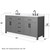 Wyndham Beckett 72 Inch Double Bathroom Vanity in Dark Gray, White Quartz Countertop, Undermount Square Sinks (3-Hole), Matte Black Trim - WCG242472DGBWQUS3MXX