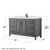 Wyndham Daria 60 Inch Single Bathroom Vanity in Dark Gray, Giotto Quartz Countertop, Undermount Square Sink (1-Hole), Matte Black Trim, 58 Inch Mirror - WCV252560SGBGTUNSM58
