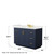 Wyndham Miranda 48 Inch Single Bathroom Vanity in Dark Blue, White Quartz Countertop, Undermount Square Sink (3-Hole), Brushed Gold Trim - WCF292948SBLWQUS3MXX