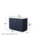 Wyndham Miranda 48 Inch Single Bathroom Vanity in Dark Blue, White Quartz Countertop, Undermount Square Sink (1-Hole), Brushed Nickel Trim - WCF292948SBNWQUNSMXX