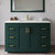 Wyndham Miranda 48 Inch Single Bathroom Vanity in Green, Giotto Quartz Countertop, Undermount Square Sink (1-Hole), Brushed Gold Trim - WCF292948SGDGTUNSMXX Wyndham Miranda 48 Inch Single Bathroom Vanity in Green, Giotto Quartz Countertop, Undermount Square Sink (1-Hole), Brushed Gold Trim - WCF292948SGDGTUNSMXX