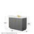 Wyndham Miranda 48 Inch Single Bathroom Vanity in Dark Gray, White Quartz Countertop, Undermount Square Sink (3-Hole), Brushed Gold Trim - WCF292948SGGWQUS3MXX