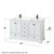 Wyndham Deborah 60 Inch Double Bathroom Vanity in White, Giotto Quartz Countertop, Undermount Square Sinks (1-Hole), Matte Black Trim, 24 Inch Mirrors - WCS202060DWBGTUNSM24 Wyndham Deborah 60 Inch Double Bathroom Vanity in White, Giotto Quartz Countertop, Undermount Square Sinks (1-Hole), Matte Black Trim, 24 Inch Mirrors - WCS202060DWBGTUNSM24