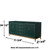 Wyndham Marlena 72 Inch Double Bathroom Vanity in Green, No Countertop, No Sink, Satin Bronze Trim - WCH515172DGSCXSXXMXX