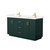 Wyndham Miranda 60 Inch Double Bathroom Vanity in Green, Giotto Quartz Countertop, Undermount Square Sinks (1-Hole), Brushed Gold Trim - WCF292960DGDGTUNSMXX
