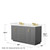 Wyndham Miranda 60 Inch Double Bathroom Vanity in Dark Gray, White Quartz Countertop, Undermount Square Sinks (3-Hole), Brushed Gold Trim - WCF292960DGGWQUS3MXX