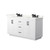 Wyndham Miranda 60 Inch Double Bathroom Vanity in White, Giotto Quartz Countertop, Undermount Square Sinks (3-Hole), Matte Black Trim - WCF292960DWBGTUS3MXX