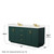 Wyndham Miranda 72 Inch Double Bathroom Vanity in Green, White Quartz Countertop, Undermount Square Sinks (3-Hole), Brushed Gold Trim, 70 Inch Mirror - WCF292972DGDWQUS3M70