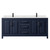 Wyndham Daria 80 Inch Double Bathroom Vanity in Dark Blue, Giotto Quartz Countertop, Undermount Square Sinks (1-Hole), Matte Black Trim - WCV252580DBBGTUNSMXX