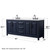 Wyndham Daria 80 Inch Double Bathroom Vanity in Dark Blue, White Quartz Countertop, Undermount Square Sinks (3-Hole), Matte Black Trim - WCV252580DBBWQUS3MXX