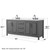 Wyndham Daria 80 Inch Double Bathroom Vanity in Dark Gray, White Quartz Countertop, Undermount Square Sinks (3-Hole), Matte Black Trim - WCV252580DGBWQUS3MXX