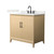 Wyndham Janna 36 Inch Single Bathroom Vanity in White Oak, Giotto Quartz Countertop, Undermount Square Sink (3-Hole), Matte Black Trim - WCH757536SHBGTUS3MXX Wyndham Janna 36 Inch Single Bathroom Vanity in White Oak, Giotto Quartz Countertop, Undermount Square Sink (3-Hole), Matte Black Trim - WCH757536SHBGTUS3MXX