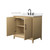 Wyndham Janna 36 Inch Single Bathroom Vanity in White Oak, Giotto Quartz Countertop, Undermount Square Sink (3-Hole), Matte Black Trim - WCH757536SHBGTUS3MXX Wyndham Janna 36 Inch Single Bathroom Vanity in White Oak, Giotto Quartz Countertop, Undermount Square Sink (3-Hole), Matte Black Trim - WCH757536SHBGTUS3MXX