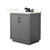 Wyndham Icon 30 Inch Single Bathroom Vanity in Dark Gray, Giotto Quartz Countertop, Undermount Square Sink (3-Hole), Matte Black Trim - WCF111130SGBGTUS3MXX