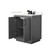 Wyndham Icon 30 Inch Single Bathroom Vanity in Dark Gray, Giotto Quartz Countertop, Undermount Square Sink (3-Hole), Matte Black Trim - WCF111130SGBGTUS3MXX