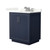 Wyndham Icon 30 Inch Single Bathroom Vanity in Dark Blue, Giotto Quartz Countertop, Undermount Square Sink (3-Hole), Brushed Nickel Trim - WCF111130SBNGTUS3MXX