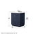 Wyndham Icon 30 Inch Single Bathroom Vanity in Dark Blue, Giotto Quartz Countertop, Undermount Square Sink (3-Hole), Brushed Nickel Trim - WCF111130SBNGTUS3MXX