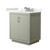 Wyndham Icon 30 Inch Single Bathroom Vanity in Light Green, White Quartz Countertop, Undermount Square Sink (3-Hole), Brushed Nickel Trim - WCF111130SLGWQUS3MXX