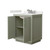 Wyndham Icon 30 Inch Single Bathroom Vanity in Light Green, White Quartz Countertop, Undermount Square Sink (3-Hole), Brushed Nickel Trim - WCF111130SLGWQUS3MXX