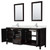 Wyndham Daria 80 Inch Double Bathroom Vanity in Dark Espresso, Giotto Quartz Countertop, Undermount Square Sinks (1-Hole), Polished Chrome Trim, 24 Inch Mirrors - WCV252580DDEGTUNSM24 Wyndham Daria 80 Inch Double Bathroom Vanity in Dark Espresso, Giotto Quartz Countertop, Undermount Square Sinks (1-Hole), Polished Chrome Trim, 24 Inch Mirrors - WCV252580DDEGTUNSM24