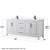 Wyndham Daria 80 Inch Double Bathroom Vanity in White, White Quartz Countertop, Undermount Square Sinks (1-Hole), Matte Black Trim, 24 Inch Mirrors - WCV252580DWBWQUNSM24