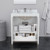 Wyndham Marlena 30 Inch Single Bathroom Vanity in White, Giotto Quartz Countertop, Undermount Square Sink (3-Hole), Satin Bronze Trim - WCH515130SWZGTUS3MXX