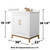 Wyndham Marlena 30 Inch Single Bathroom Vanity in White, Giotto Quartz Countertop, Undermount Square Sink (3-Hole), Satin Bronze Trim - WCH515130SWZGTUS3MXX