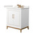 Wyndham Marlena 30 Inch Single Bathroom Vanity in White, White Quartz Countertop, Undermount Square Sink (3-Hole), Satin Bronze Trim - WCH515130SWZWQUS3MXX