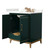 Wyndham Marlena 30 Inch Single Bathroom Vanity in Green, Giotto Quartz Countertop, Undermount Square Sink (3-Hole), Satin Bronze Trim - WCH515130SGSGTUS3MXX