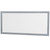 Wyndham Sheffield 80 Inch Double Bathroom Vanity in Gray, Giotto Quartz Countertop, Undermount Square Sinks (1-Hole), Brushed Chrome Trim, 70 Inch Mirror - WCS141480DGYGTUNSM70
