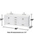 Wyndham Sheffield 80 Inch Double Bathroom Vanity in White, Giotto Quartz Countertop, Undermount Square Sinks (3-Hole), Brushed Chrome Trim, 70 Inch Mirror - WCS141480DWHGTUS3M70