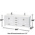 Wyndham Sheffield 80 Inch Double Bathroom Vanity in White, White Quartz Countertop, Undermount Square Sinks, 24 Inch Mirrors - WCS141480DWHWQUNSM24