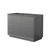 Wyndham Strada 48 Inch Single Bathroom Vanity in Dark Gray, No Countertop, No Sink, Satin Bronze Trim - WCF414148SGZCXSXXMXX