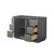 Wyndham Strada 48 Inch Single Bathroom Vanity in Dark Gray, No Countertop, No Sink, Satin Bronze Trim - WCF414148SGZCXSXXMXX