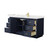 Wyndham Miranda 66 Inch Single Bathroom Vanity in Dark Blue, White Quartz Countertop, Undermount Square Sink (1-Hole), Brushed Gold Trim - WCF292966SBLWQUNSMXX