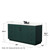 Wyndham Miranda 66 Inch Single Bathroom Vanity in Green, Giotto Quartz Countertop, Undermount Square Sink (3-Hole), Matte Black Trim - WCF292966SGKGTUS3MXX Wyndham Miranda 66 Inch Single Bathroom Vanity in Green, Giotto Quartz Countertop, Undermount Square Sink (3-Hole), Matte Black Trim - WCF292966SGKGTUS3MXX