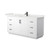Wyndham Miranda 66 Inch Single Bathroom Vanity in White, White Quartz Countertop, Undermount Square Sink (1-Hole), Matte Black Trim - WCF292966SWBWQUNSMXX Wyndham Miranda 66 Inch Single Bathroom Vanity in White, White Quartz Countertop, Undermount Square Sink (1-Hole), Matte Black Trim - WCF292966SWBWQUNSMXX